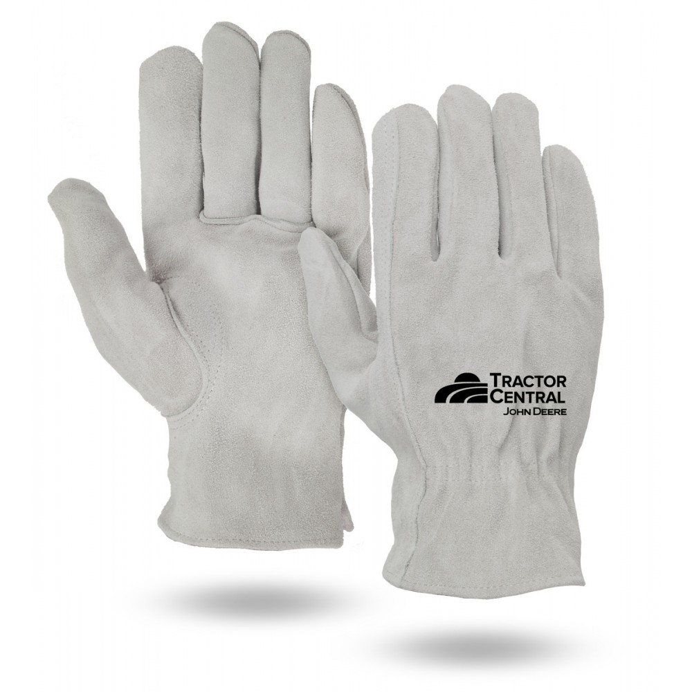Custom Sturdy Suede Leather Logo Work Gloves | Promotional Gloves